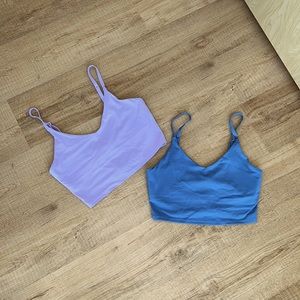BUNDLE! Athleta Elation V-Neck Crop in size small, light purple & blue 💜💙
